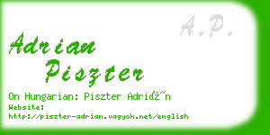 adrian piszter business card